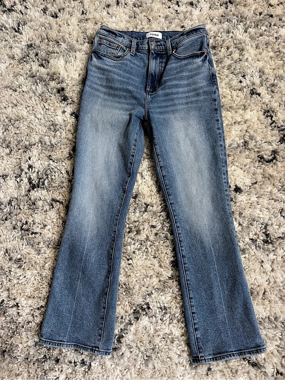 Pistola Lennon High Rise Crop Boot Jeans in Derby